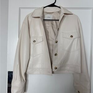 Wilfred Cream Leather Jacket